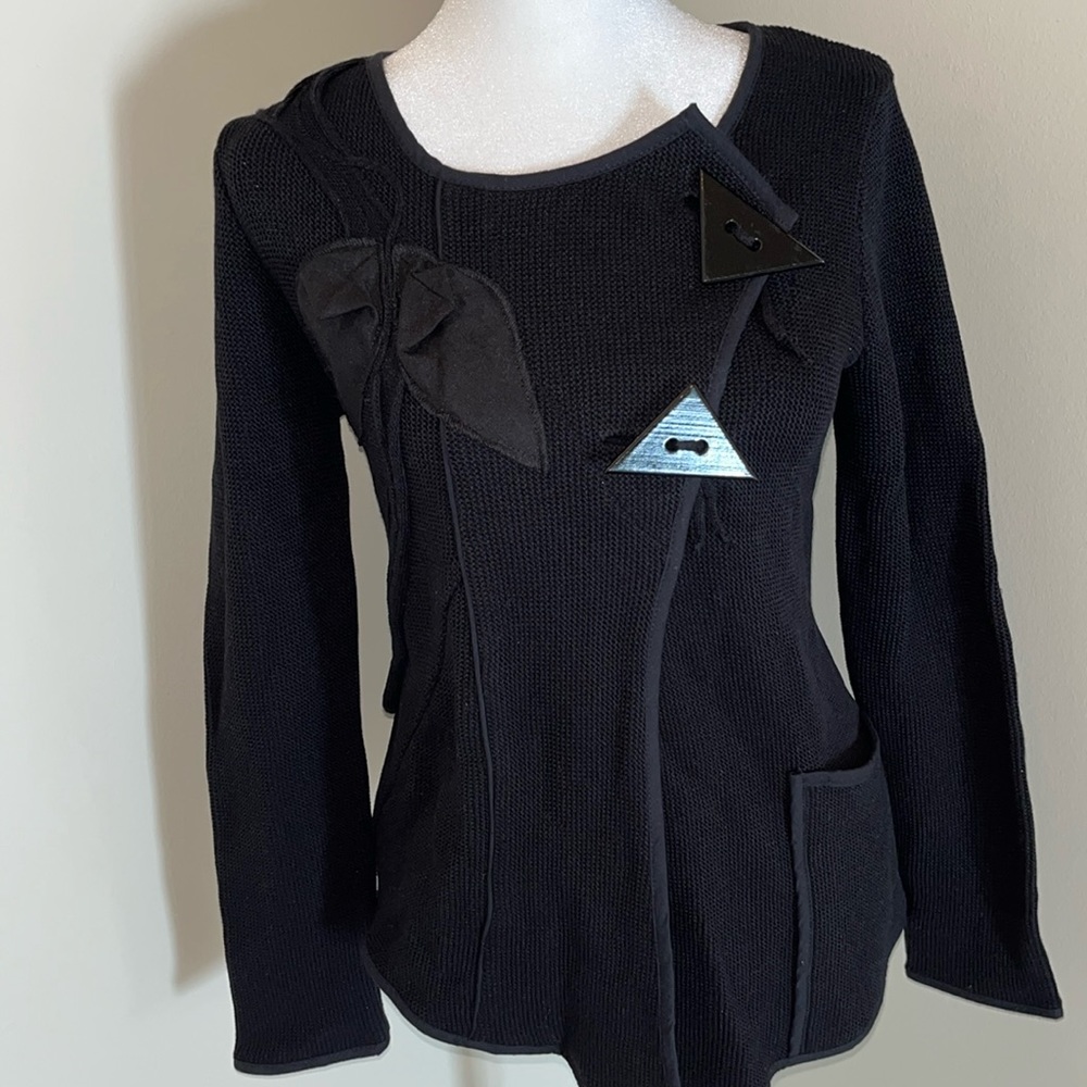Women’s NWT Jaskar knit sweater jacket black size small